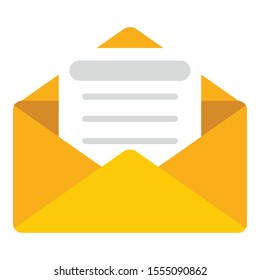 Mail letter icon. Flat illustration of mail letter vector icon for web design