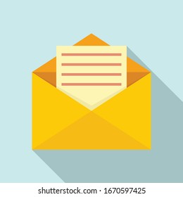 Mail letter icon. Flat illustration of mail letter vector icon for web design