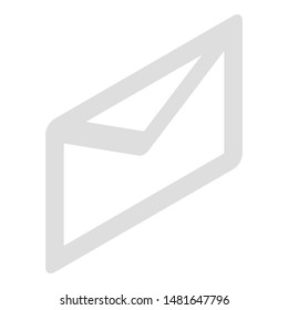 Mail letter icon. Isometric of mail letter vector icon for web design isolated on white background