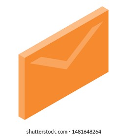 Mail letter icon. Isometric of mail letter vector icon for web design isolated on white background