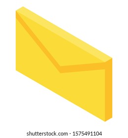 Mail letter icon. Isometric of mail letter vector icon for web design isolated on white background