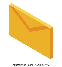 Icono de carta de correo. Isométrico icono vectorial de carta de correo para diseño web aislado en fondo blanco