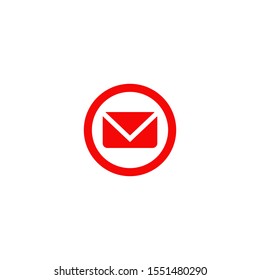 Mail letter icon logo design vector template
