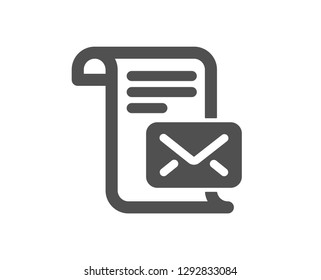 Mail letter icon. Read Message correspondence sign. E-mail symbol. Quality design element. Classic style icon. Vector