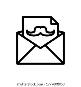 mail letter icon vector illustration outline style. father's day icon set.