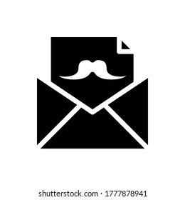 mail letter icon vector illustration glyph style. father's day icon set.