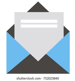 Mail letter isolated vector illustration