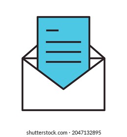 icono de mensaje de correo electrónico aislado