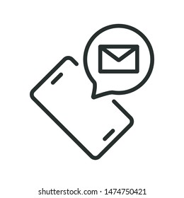 mail, letter, message - minimal line web icon. simple vector illustration. concept for infographic, website or app.