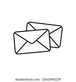 Icono de línea de comunicación de correo postal	