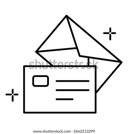 Mail Letter Vector Illustration Icon for Traditional Message and Stationery Use