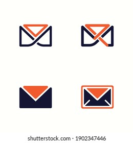 Mail line art vector design illustration