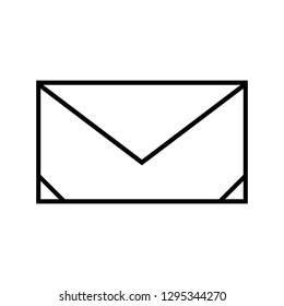 Mail Line Black Icon