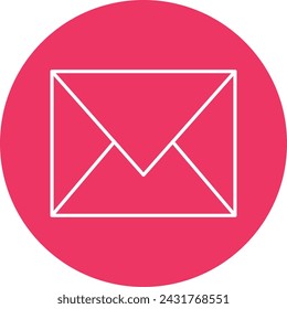 Diseño de icono de círculo de línea de correo 