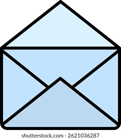 Mail Line Filled Vector Icon Design