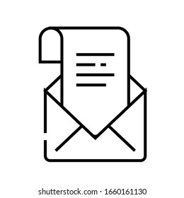 Mail line icon, concept sign, outline vector illustration, linear symbol.