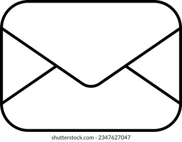 estilo de diseño de icono de línea de correo 