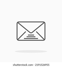 Mail line icon. Editable stroke and pixel perfect. Can be used for digital product, presentation, print design and more.