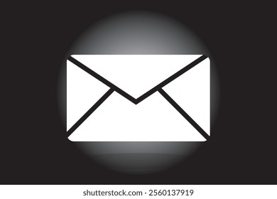 Mail line icon. E-mail icon. Vector illustration isolated on white background