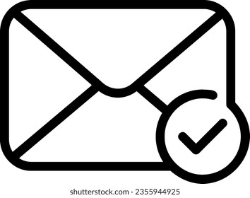 mail line icon illustration vector