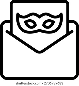 mail line icon illustration vector