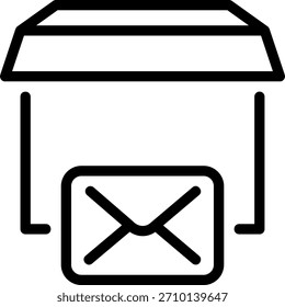Vektorgrafik des Mail-Liniensymbols