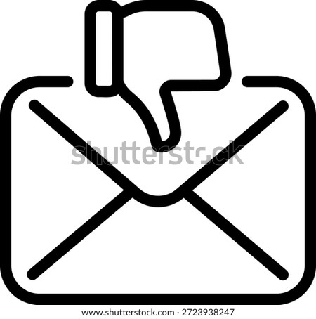mail line icon illustration vector