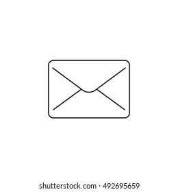 mail line icon, message outline vector logo illustration, envelope linear pictogram isolated on white