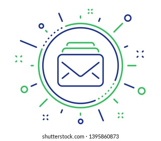 Mail line icon. New Messages correspondence sign. E-mail symbol. Quality design elements. Technology mail button. Editable stroke. Vector