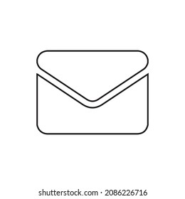 mail line icon on white background
