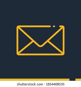 Mail line icon, outline vector illustration.