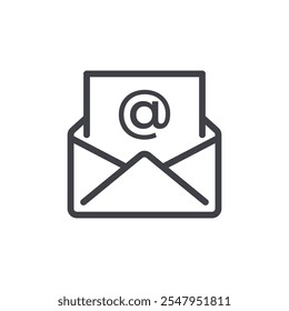 Icono de línea de correo. Píxel perfecto