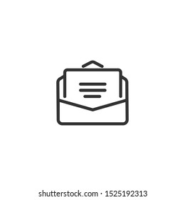 Mail line icon in simple design on a white background