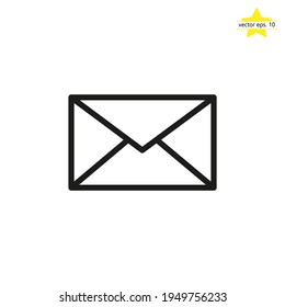 Mail line icon vector design