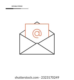 Mail Line Icon Vector Design. 