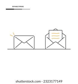 Mail Line Icon Vector Design.