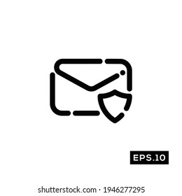 Mail Line Icon Vector. Mail Issue icon Vector Illustration Template For Web and Mobile
