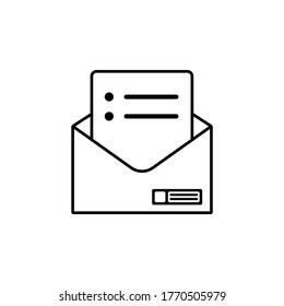 Mail line icon vector simple design