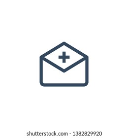 Mail line icon for web and mobile