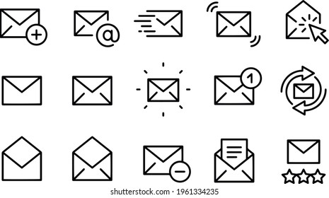 Mail line Icons vector design 
