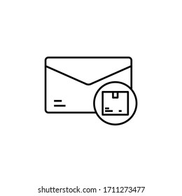 mail line illustration icon on white background