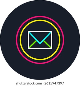 Mail Line Multi Colour Circle
