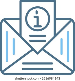 Mail Line Two Colour Icon