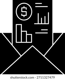 Diseño de icono de Vector de línea de correo