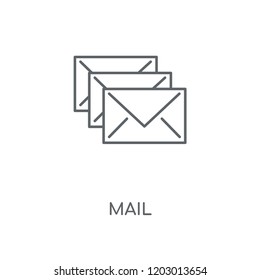 Mail linear icon. Mail concept stroke symbol design. Thin graphic elements vector illustration, outline pattern on a white background, eps 10.