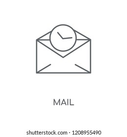 Mail linear icon. Mail concept stroke symbol design. Thin graphic elements vector illustration, outline pattern on a white background, eps 10.