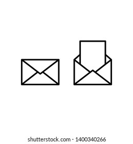 Mail linear icon, envelope e-mail symbol.