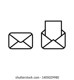 Mail linear icon, envelope e-mail symbol.