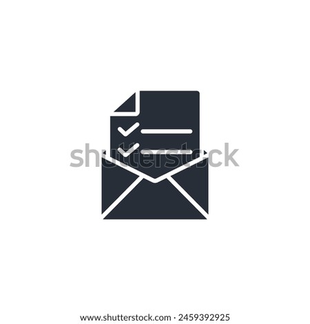 mail list icon. vector.Editable stroke.linear style sign for use web design,logo.Symbol illustration.