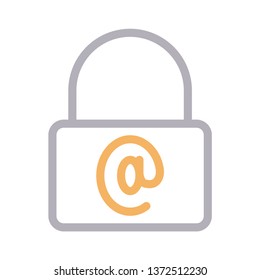 mail lock color line